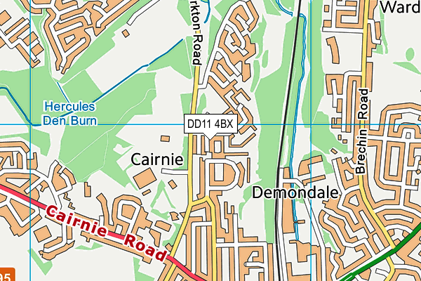 DD11 4BX map - OS VectorMap District (Ordnance Survey)