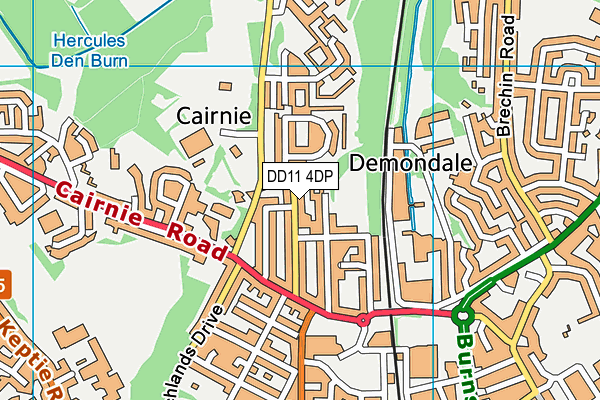 DD11 4DP map - OS VectorMap District (Ordnance Survey)