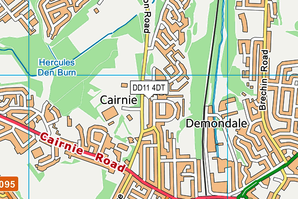 DD11 4DT map - OS VectorMap District (Ordnance Survey)