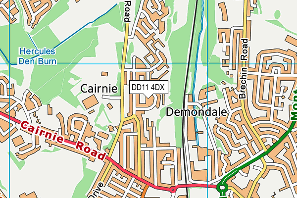 DD11 4DX map - OS VectorMap District (Ordnance Survey)