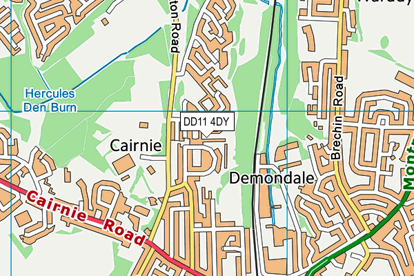 DD11 4DY map - OS VectorMap District (Ordnance Survey)
