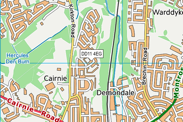 DD11 4EG map - OS VectorMap District (Ordnance Survey)
