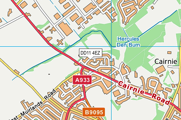 DD11 4EZ map - OS VectorMap District (Ordnance Survey)