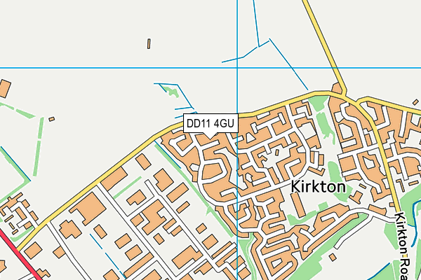 DD11 4GU map - OS VectorMap District (Ordnance Survey)