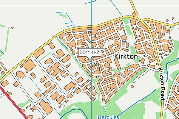 DD11 4HZ map - OS VectorMap District (Ordnance Survey)