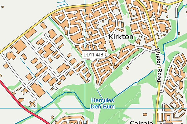 DD11 4JB map - OS VectorMap District (Ordnance Survey)