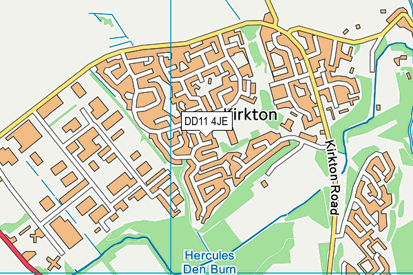 DD11 4JE map - OS VectorMap District (Ordnance Survey)