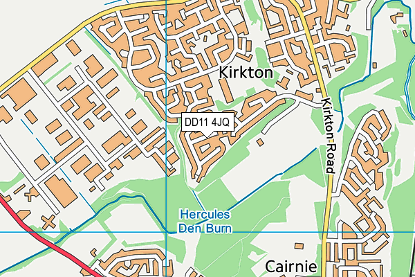 DD11 4JQ map - OS VectorMap District (Ordnance Survey)