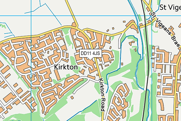 DD11 4JS map - OS VectorMap District (Ordnance Survey)