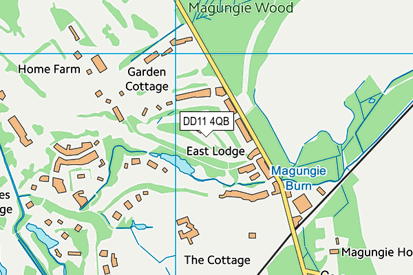 DD11 4QB map - OS VectorMap District (Ordnance Survey)