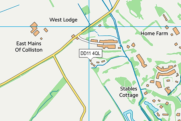 DD11 4QL map - OS VectorMap District (Ordnance Survey)