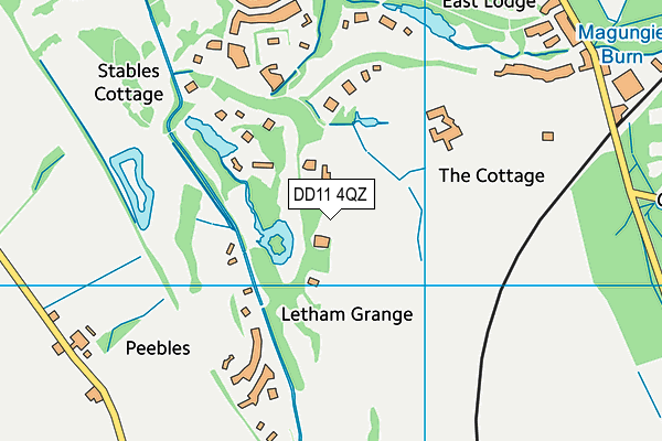 DD11 4QZ map - OS VectorMap District (Ordnance Survey)