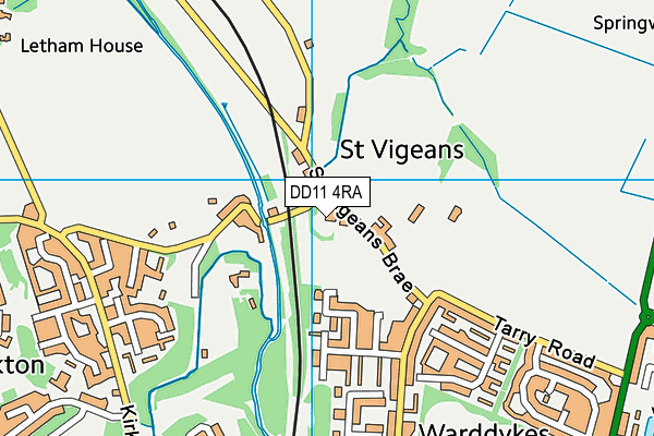 DD11 4RA map - OS VectorMap District (Ordnance Survey)