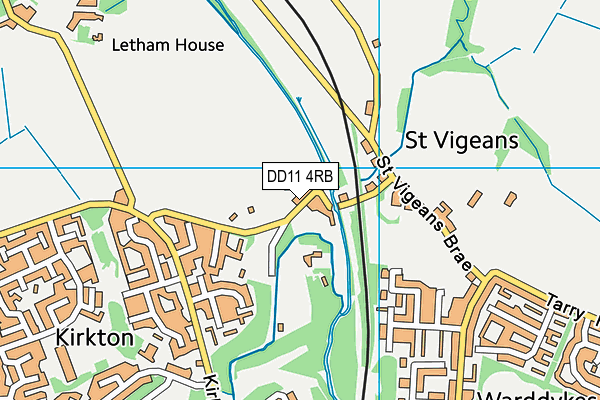 DD11 4RB map - OS VectorMap District (Ordnance Survey)