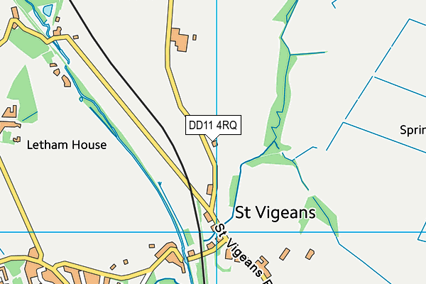 DD11 4RQ map - OS VectorMap District (Ordnance Survey)