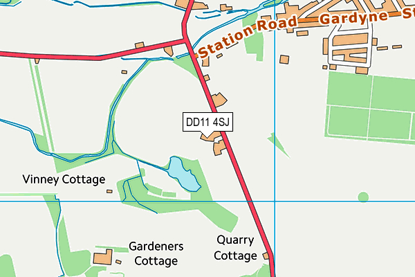 DD11 4SJ map - OS VectorMap District (Ordnance Survey)