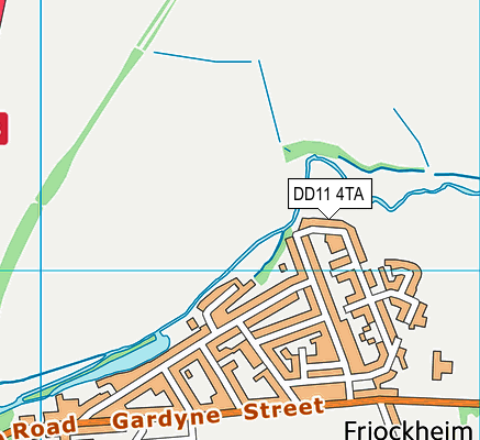 DD11 4TA map - OS VectorMap District (Ordnance Survey)
