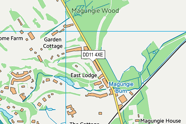 DD11 4XE map - OS VectorMap District (Ordnance Survey)