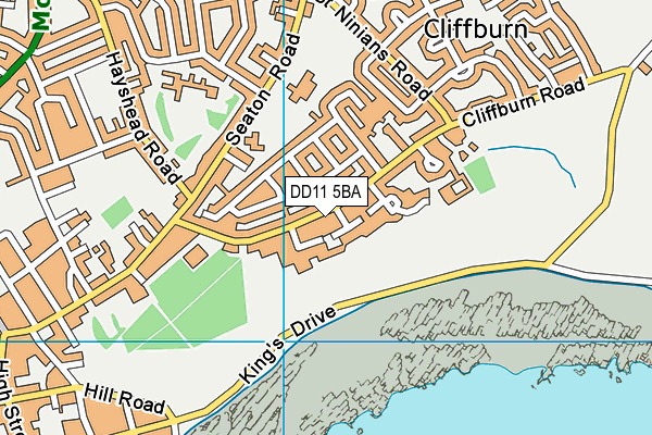 DD11 5BA map - OS VectorMap District (Ordnance Survey)