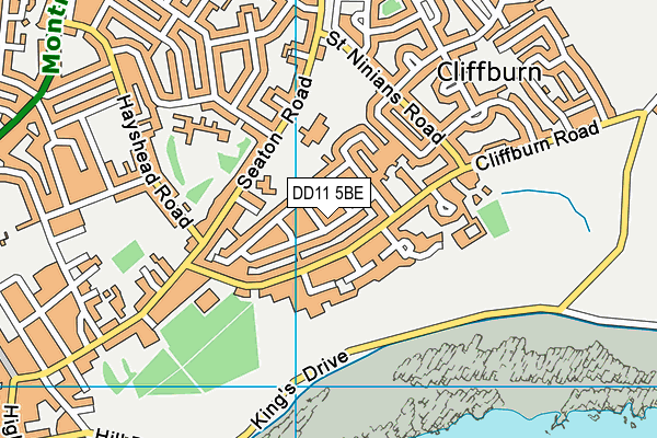DD11 5BE map - OS VectorMap District (Ordnance Survey)