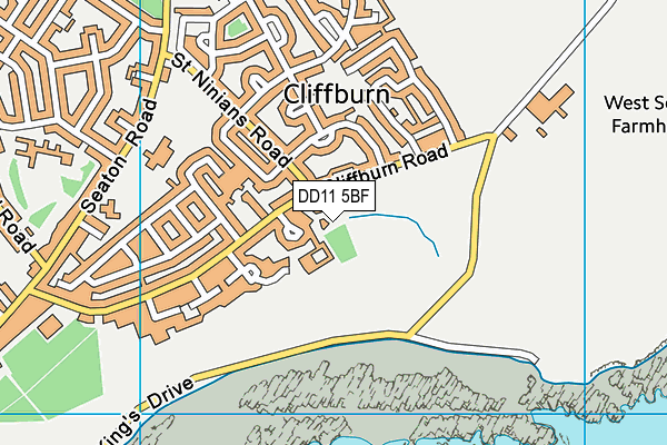 DD11 5BF map - OS VectorMap District (Ordnance Survey)