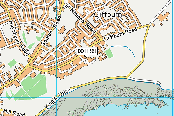 DD11 5BJ map - OS VectorMap District (Ordnance Survey)