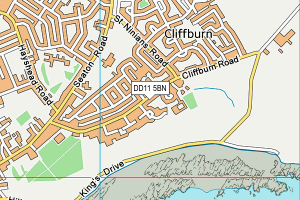 DD11 5BN map - OS VectorMap District (Ordnance Survey)