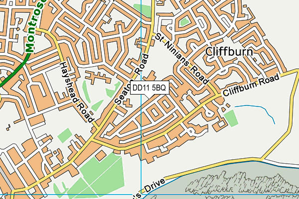 DD11 5BQ map - OS VectorMap District (Ordnance Survey)