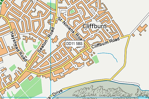 DD11 5BS map - OS VectorMap District (Ordnance Survey)