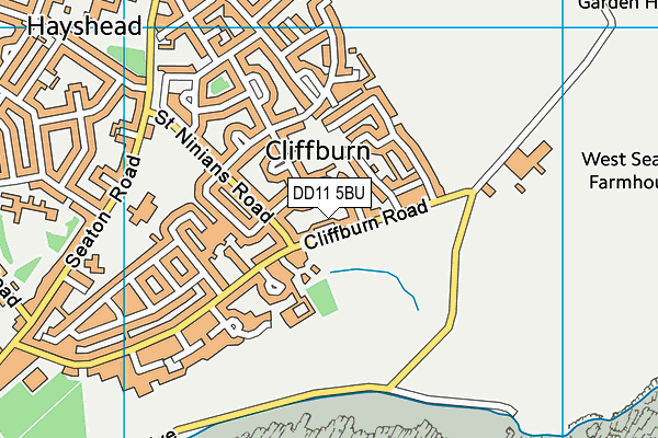 DD11 5BU map - OS VectorMap District (Ordnance Survey)