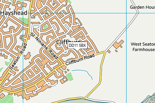 DD11 5BX map - OS VectorMap District (Ordnance Survey)