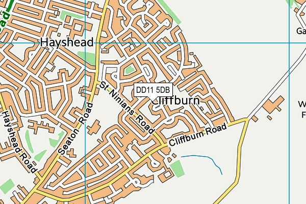 DD11 5DB map - OS VectorMap District (Ordnance Survey)