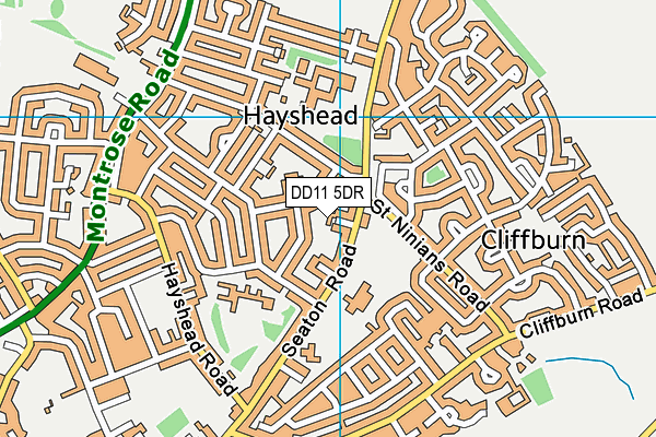 DD11 5DR map - OS VectorMap District (Ordnance Survey)