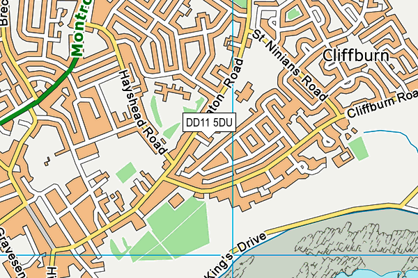 DD11 5DU map - OS VectorMap District (Ordnance Survey)