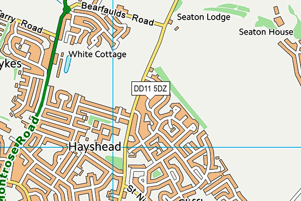DD11 5DZ map - OS VectorMap District (Ordnance Survey)