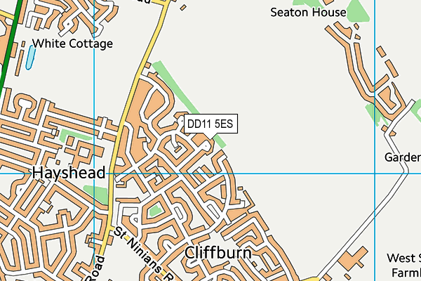 DD11 5ES map - OS VectorMap District (Ordnance Survey)