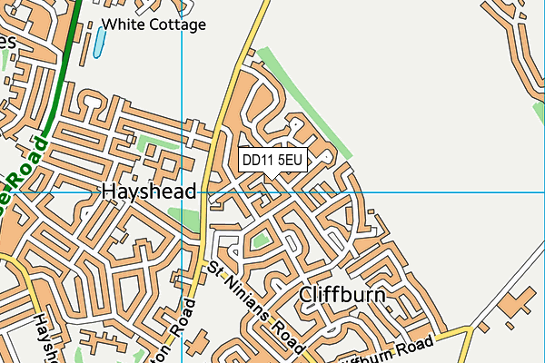 DD11 5EU map - OS VectorMap District (Ordnance Survey)