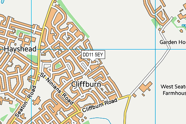 DD11 5EY map - OS VectorMap District (Ordnance Survey)