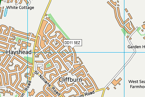 DD11 5EZ map - OS VectorMap District (Ordnance Survey)