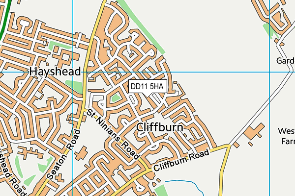 DD11 5HA map - OS VectorMap District (Ordnance Survey)