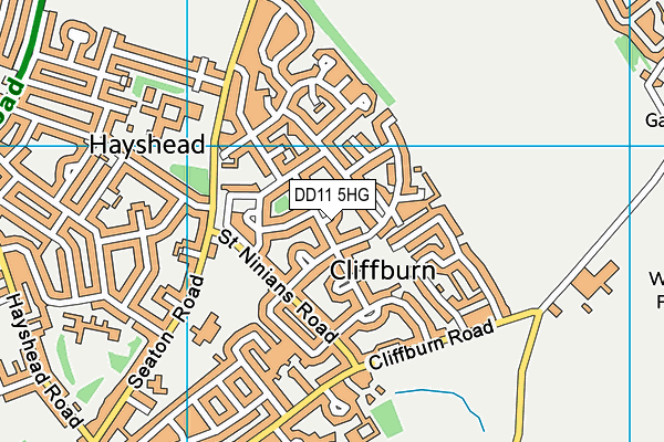 DD11 5HG map - OS VectorMap District (Ordnance Survey)