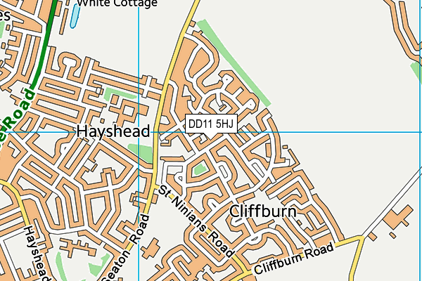 DD11 5HJ map - OS VectorMap District (Ordnance Survey)