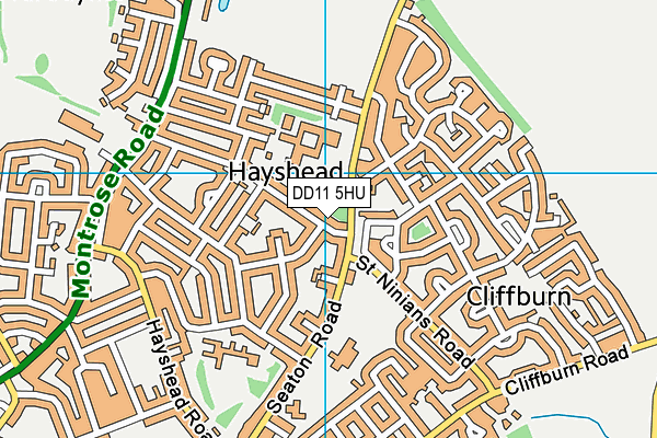 DD11 5HU map - OS VectorMap District (Ordnance Survey)