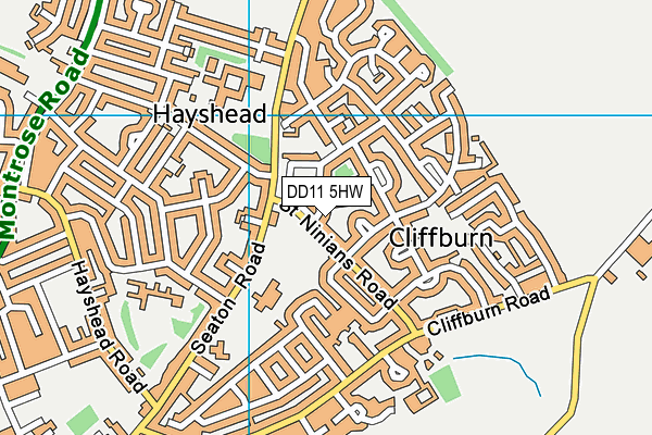 DD11 5HW map - OS VectorMap District (Ordnance Survey)