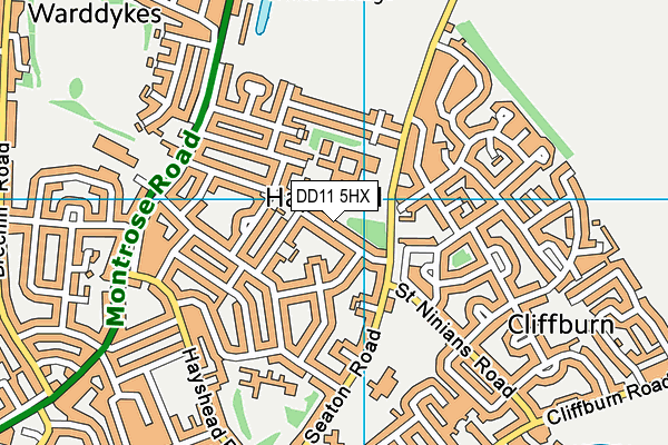 DD11 5HX map - OS VectorMap District (Ordnance Survey)