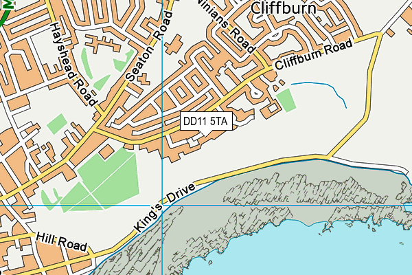 DD11 5TA map - OS VectorMap District (Ordnance Survey)