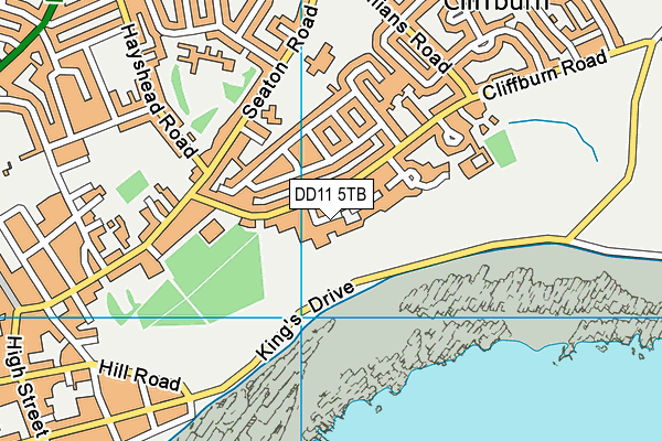 DD11 5TB map - OS VectorMap District (Ordnance Survey)