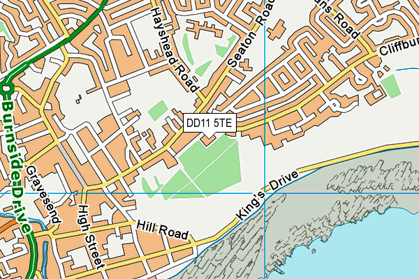 DD11 5TE map - OS VectorMap District (Ordnance Survey)