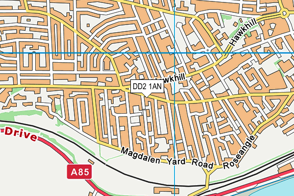 DD2 1AN map - OS VectorMap District (Ordnance Survey)