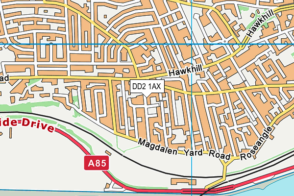 DD2 1AX map - OS VectorMap District (Ordnance Survey)